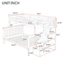 Stairway Bunk Bed With Storage And Guard Rail For Bedroom by Unique Piece Furniture