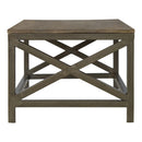 Cross Metal Coffee Table - Pewter by HouseOfZazla