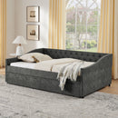 Upholstered Daybed With USB Charging & Pull Out Bed by HouseOfZazla