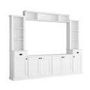 Minimalist Entertainment Wall Unit Set With Bridge For TVs Up To 75" by HouseOfZazla