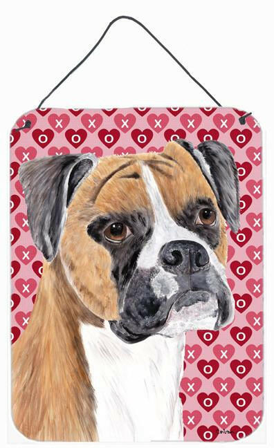 Boxer Hearts Love and Valentine's Day Portrait Wall or Door Hanging Prints