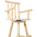 Rustic Bar Stool, Fir Wood Construction, Wide Armrest by HouseOfZazla
