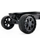 All terrain dual 1000x2 hub motor electric skateboard with 32mph max speed,25miles range,9600mah battery.