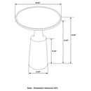 Stain Pedestal Accent Round Table With Lipped Top - Black by HouseOfZazla