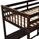 Loft Bed With Storage Shelves And Under Bed Desk by HouseOfZazla