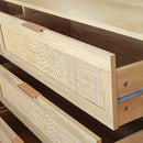 59.06" 6-Drawers Rattan Storage Cabinet