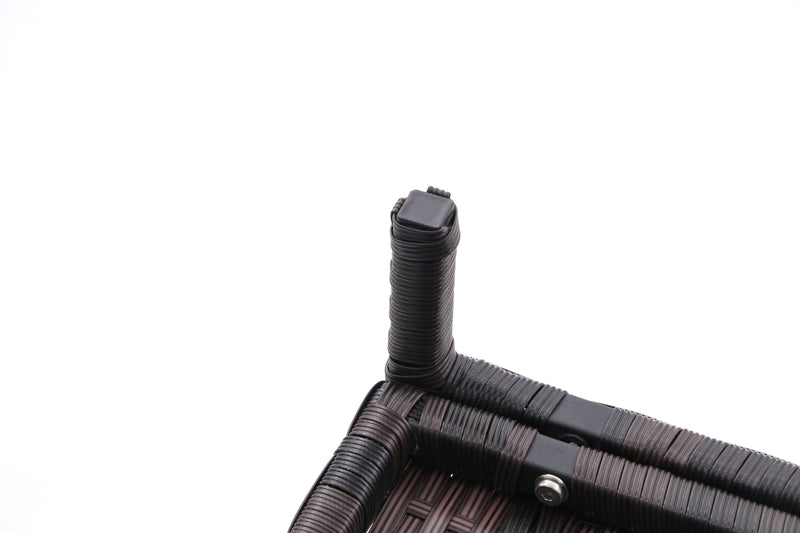 5 Piece Outdoor Patio Furniture Set,All Weather PE Rattan Conversation Chairs with Armrest and Removable Cushions,Ottomans and Storage Coffee Table for Poolside Garden Balcony Deck(Dust Grey)