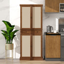 4 Door Storage Cabinet With 1 Drawer, With 4 Adjustable Inner Shelves by HouseOfZazla