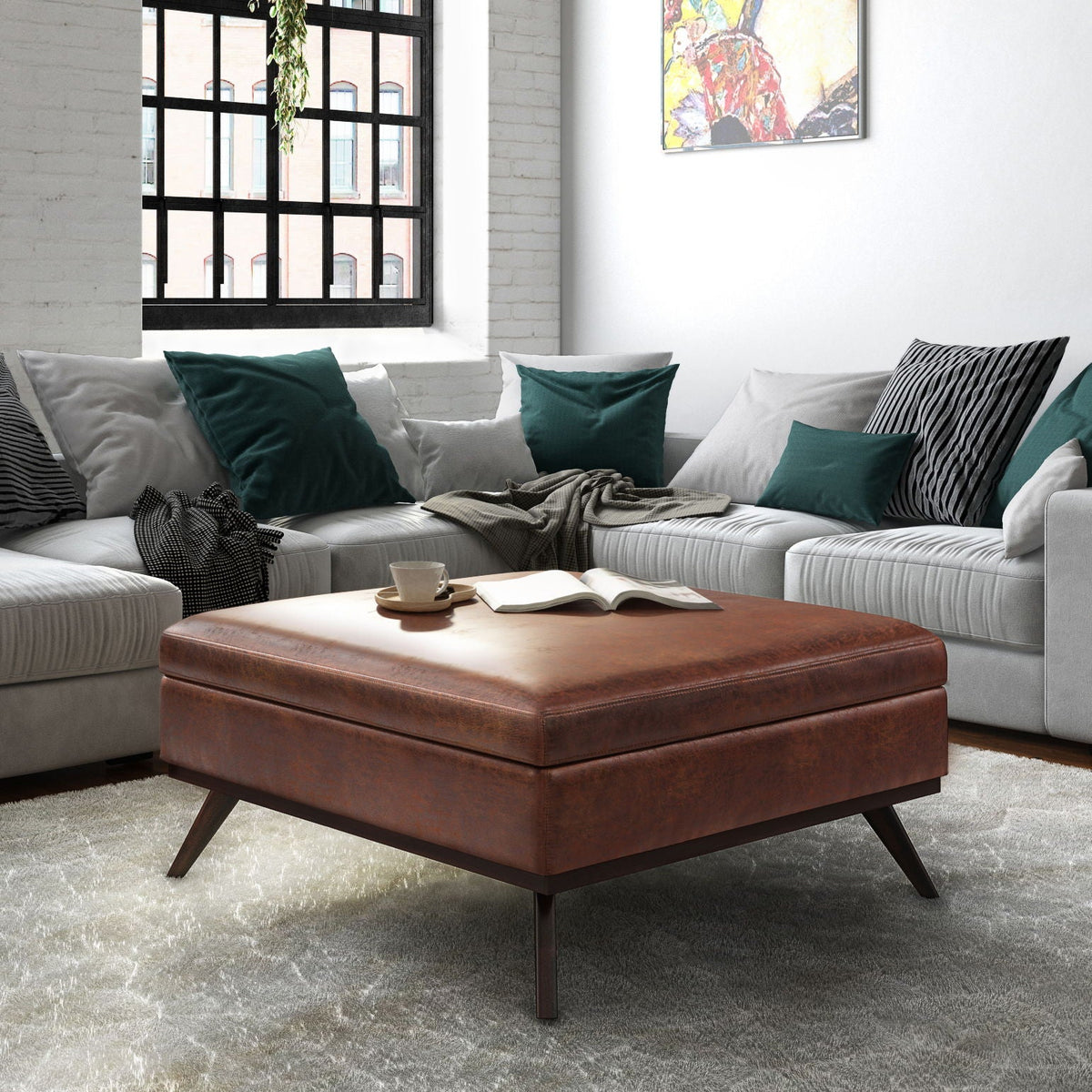 Owen - Multifunctional Square Coffee Table Storage Ottoman, photo 27 of 40