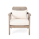 Set of 2 Outdoor Acacia Wood Patio Club Chairs with Waterproof Cushions by HouseOfZazla