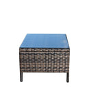 Outdoor Patio Furniture 3-Piece Conversation Set (Beige Cushion)