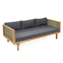 Claremont 3 Seater Daybed With Rattan Arms