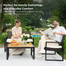 4 Piece Patio Furniture Set With Acacia Wood Table Top And Cushions by Unique Piece Furniture