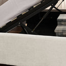 Queen Size Storage Upholstered Hydraulic Platform Bed with Integrated Headboard, Chenille Fabric, Beige