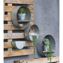 Farmhouse Round Metal Wall Planter (Set of 5) - Gray by HouseOfZazla