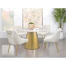 Earline - Round Dining Table - White Marble by HouseOfZazla
