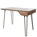 Avery - Mid-Century Modern Desk - Walnut / Clear / Black by HouseOfZazla