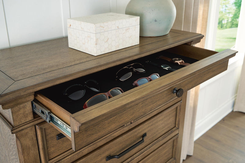 Karallin - Seven Drawer Chest - Medium Brown, photo 2 of 6
