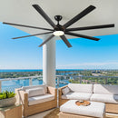 Super Large Black Ceiling Fan With Remote Control - Black by Unique Piece Furniture