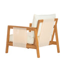 Outdoor Club Chair, Acacia Wood Frame with Textilene Accents by HouseOfZazla