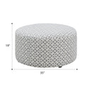 Round Ottoman - Gray by HouseOfZazla