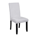 5 Piece Round Dining Table Set, Modern Dining Table And 4 Upholstered Chairs For Dining Room by HouseOfZazla