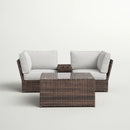 Comfortable Modern Patio Rattan Sectional Set With Cushions by Unique Piece Furniture