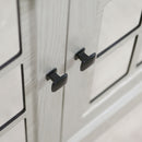 Sideboard Cabinet With Mirrored Doors, Adjustable Shelf, Metal Handles by HouseOfZazla