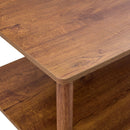 Modern 2 Tier Coffee Table With Open Storage Shelf For Living Room by HouseOfZazla