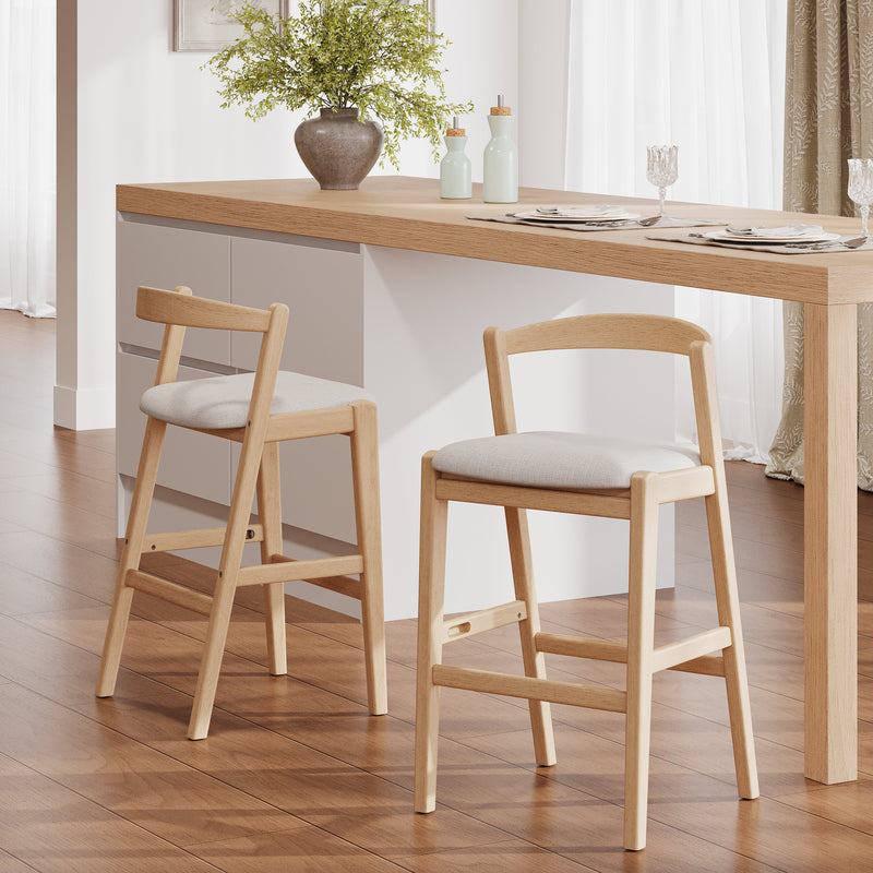 Balmain Indoor Rubberwood Barstool, photo 3 of 10