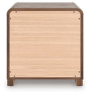 Fortlorn - Two Drawer Night Stand - Walnut Brown