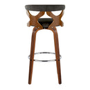 Gardenia - Mid Century Modern Fixed Height Barstool With Swivel With Round Footrest (Set of 2) by HouseOfZazla