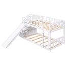 Twin Over Twin Stairway Bunk Bed With Two Drawers And Slide by HouseOfZazla