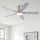 Mordern Flush Mount Ceiling Fan With Light And Remote Control by HouseOfZazla