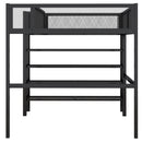 Loft Bed With 4 Tier Shelves And Storage