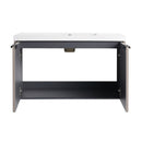 Contemporary Wall Mounted Bathroom Vanity With Resin Double Sink by HouseOfZazla