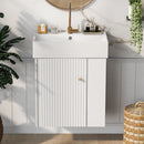 Modern Floating Bathroom Vanity With Ceramic Basin Perfect For Small Bathrooms by HouseOfZazla