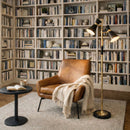 Axis - Floor Lamp With 4 Way Switch Double Spots With Base - Black / Gold by HouseOfZazla