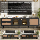 TV Stand With App-Controlled LED Lights, 2 Drawers & Door Storage by HouseOfZazla