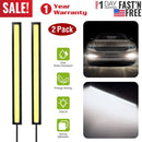 2Pcs LED Daytime Running Lights Car LED COB DRL Fog Lights IP45 Waterproof LED Strip Fog Day Driving Lamp Sticker for 12V Car Interior Exterior Use