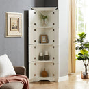 Tall Storage Cabinet With Doors And 4 Shelves For Living Room, Kitchen, Office, Bedroom, Bathroom, Modern by Unique Piece Furniture