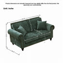 2 Seater Sofa With Rolled Arms, Tufted Upholstered Couch by Unique Piece Furniture