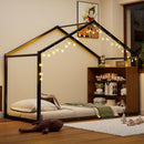 Bed House Frame With Shelves And Lights by Unique Piece Furniture