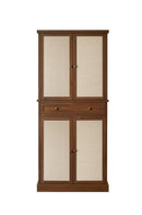 4 Door Cabinet with 1 Drawer, with 4 Adjustable Inner Shelves, Storage Cabinet