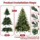 6.5ft Pre-Lit Artificial Christmas Tree with 450 Warm Lights