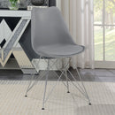 Padded Side Chair And Soft Upholstered Seat (Set of 2) - Gray by HouseOfZazla