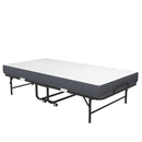 Twin Extra Long Folding Bed For Tall People, Heavy-Duty Rollaway Guest With Memory Foam Mattress - Black by HouseOfZazla