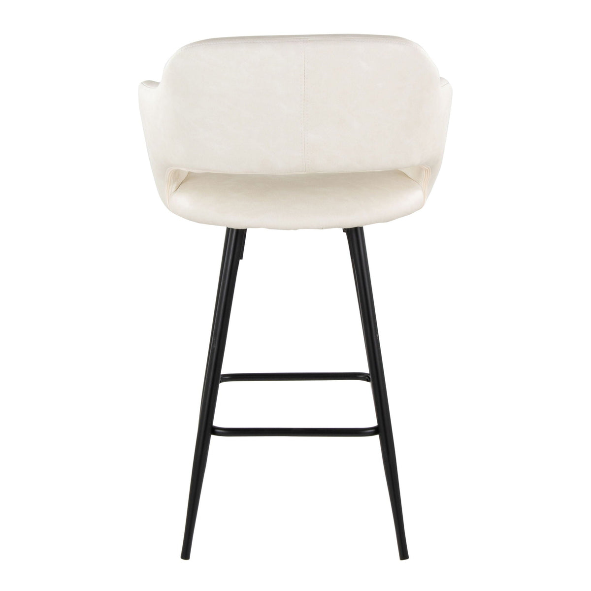 Margarite - Contemporary Fixed Height Counter Stool With Square Footrest (Set of 2), photo 7 of 20