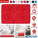 Fluffy Bedroom Rug 4Õ x 2.6Õ Anti-Skid Shaggy Area Rug Decorative Floor Carpet Mat for Nursery Bedroom Living Room