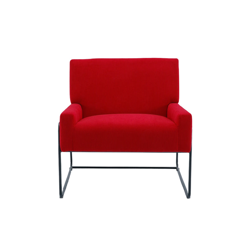 Accent Chair - Modern Industrial Slant Armchair with Metal Frame - Premium High Density Soft Single chair for Living Room Bedroom